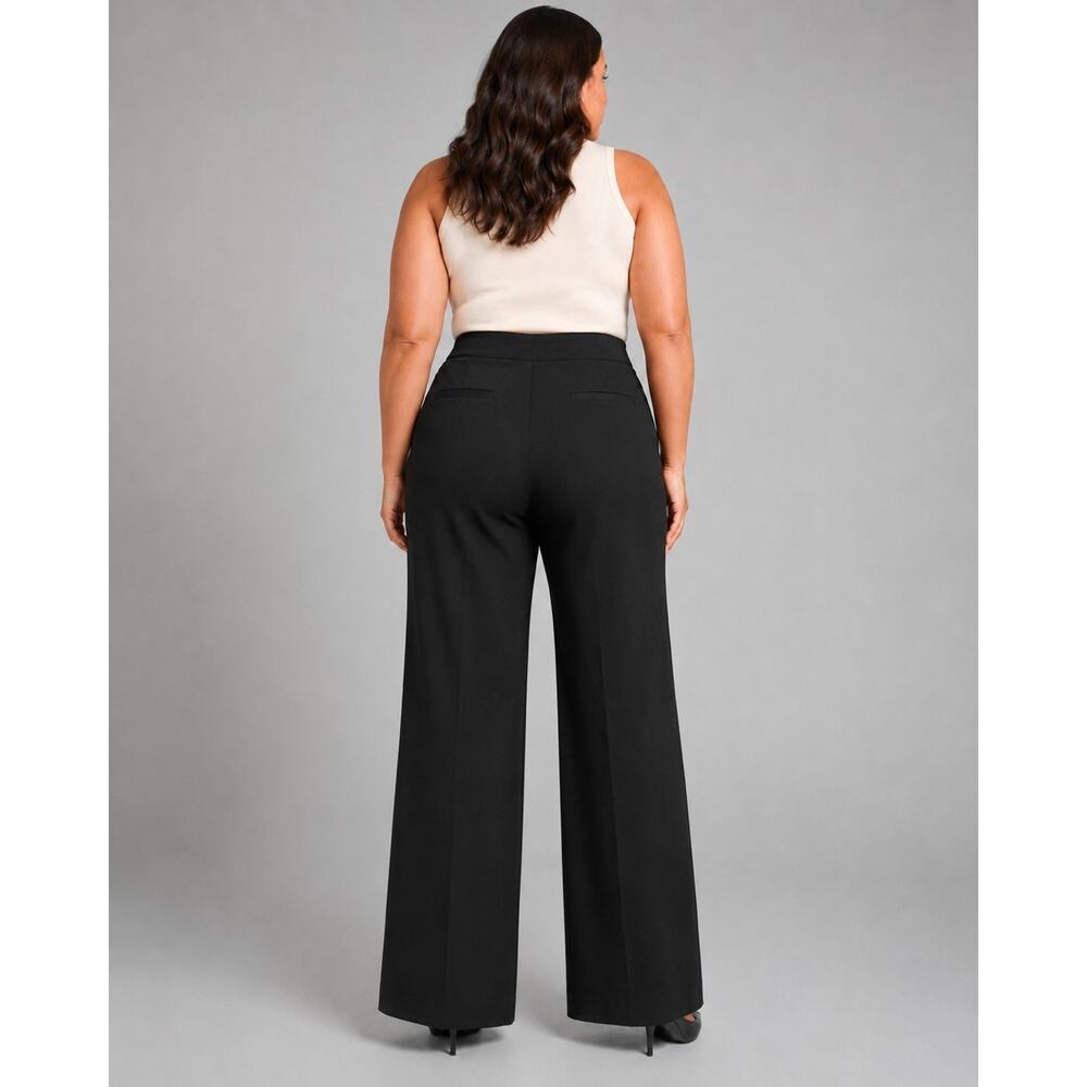 Good American Wide Leg Trousers in Black - Picture 3 of 11